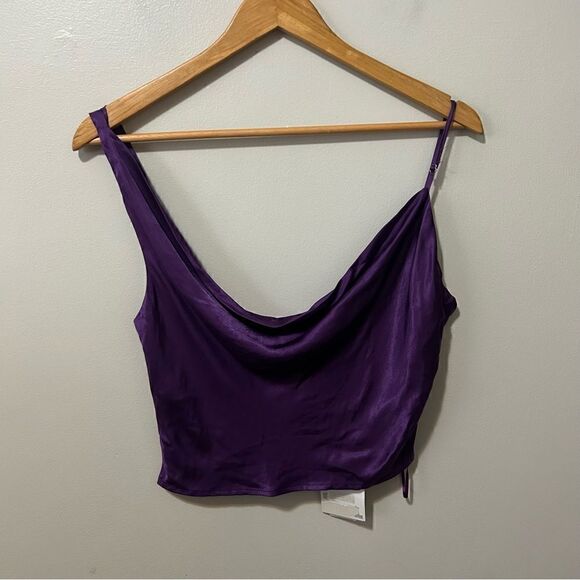 NWT Zara Satin Cami Cropped Top  S - Picture 2 of 5